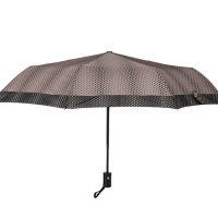 Автоматичен чадър за дъжд, черен на точки, 28 см, снимка 2 - Други - 42876964