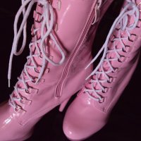 Секси розови ботушки за танци 17см ток, снимка 10 - Дамски ботуши - 29928918