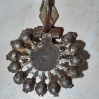 Възрожденска обица арпалия сачан сребро, снимка 3 - Антикварни и старинни предмети - 39505119