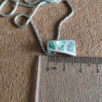 Сребърен синджир с висулка (262), снимка 8 - Колиета, медальони, синджири - 44350867