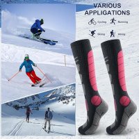 ANQFZQE Дамски ски чорапи от мериносова вълна 4-7, снимка 4 - Спортна екипировка - 42643357