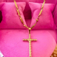 Ланец с кръст , снимка 2 - Колиета, медальони, синджири - 44642598