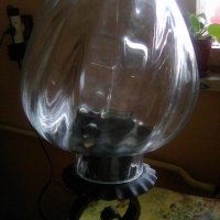 Комбинирани електрическа лампа и свещник от ковано желязо, снимка 3 - Антикварни и старинни предмети - 35319012