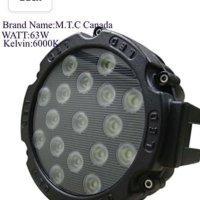 7-инчова кръгла LED светлина Работна светлина за офроуд  51W 6000K IP67, снимка 2 - Части - 42386925