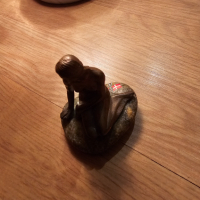 Красива старинна бронзова малка скулптура малката русалка., снимка 1 - Антикварни и старинни предмети - 44614962