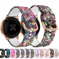 Шарени дамски силиконови верижки за Garmin Samsung Huawei watch 2, снимка 1 - Каишки за часовници - 36726531