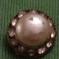 Ретро обеци с кристали и перли с клипс от соца интересни 37408, снимка 4 - Обеци - 40413139