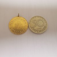 Златна монета Ататюрк, Чеерек , снимка 5 - Колиета, медальони, синджири - 42643406