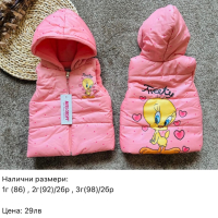 НОВИ Бебешки и детски шушлякови елеци с подплата, снимка 3 - Детски якета и елеци - 44679157