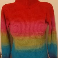 ДАМСКА  ПЛЕТЕНА БЛУЗА  - ПОЛО - Размер  S / M , снимка 1 - Блузи с дълъг ръкав и пуловери - 42381148