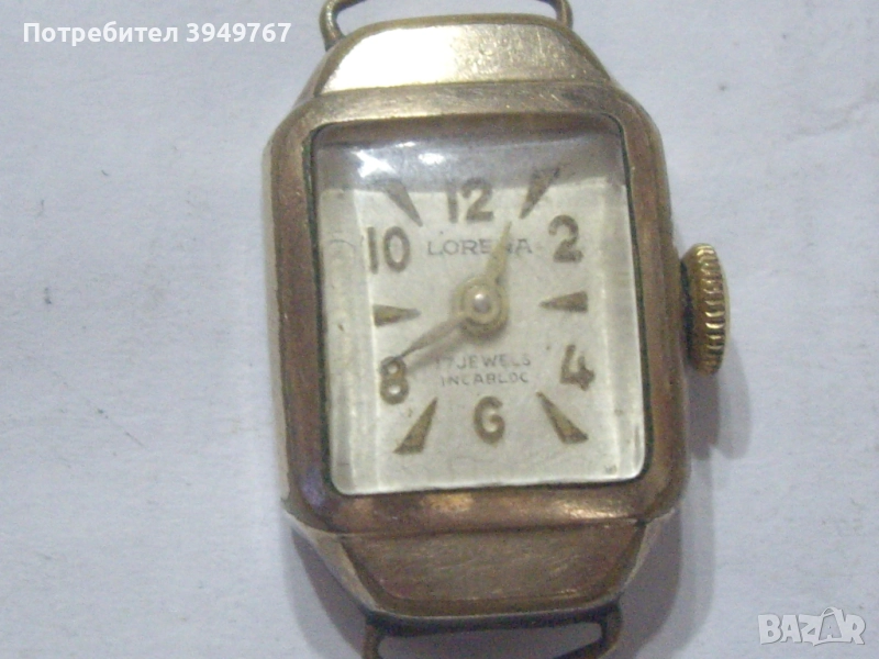 Позлатен,дамски часовник., снимка 1