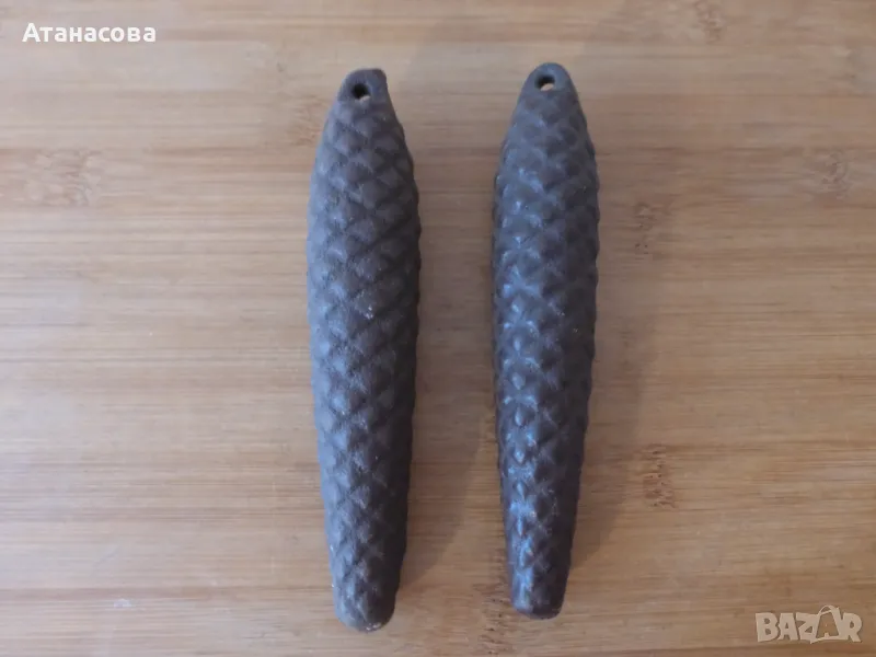 Шишарки тежести за стенен часовник с кукувица, снимка 1