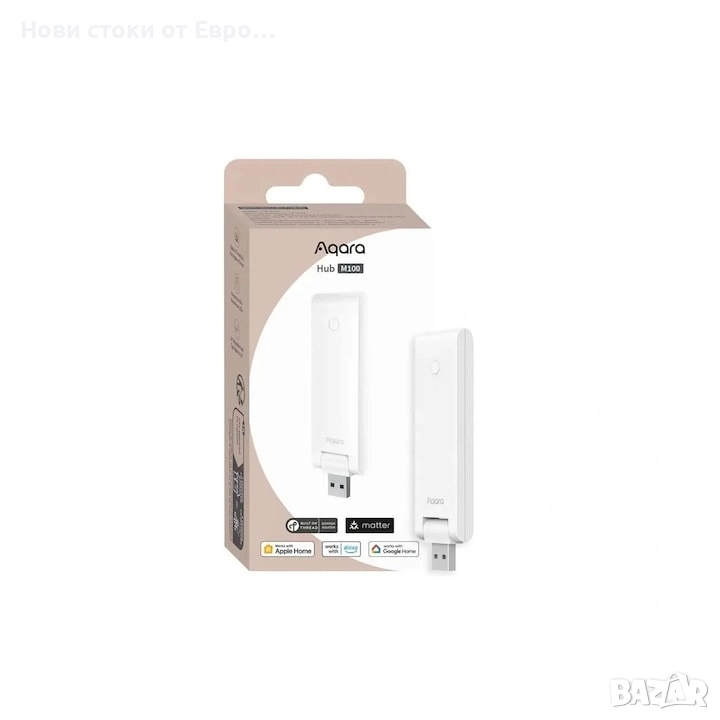Aqara M100 Smart Hub, Zigbee, Wi-Fi 6, 108x30x8 mm, снимка 1