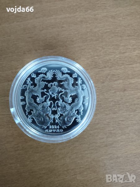 Монета/плакет"Годината на дракона 2024", снимка 1