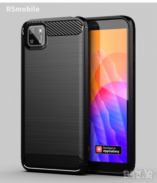 Huawei Y5p - Удароустойчив Кейс Гръб CARBON, снимка 1