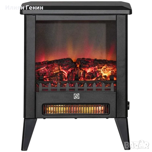 Електрическа камина HOMCOM с реалистичен пламъчен ефект, снимка 1