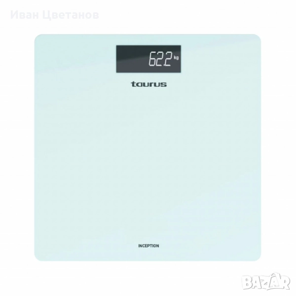 Везна за баня Taurus Inception – дигитална, закалено стъкло, 3–180 кг, модерен дизайн, снимка 1