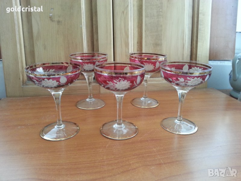 Стари стъклени чаши , снимка 1