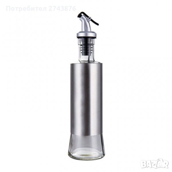 Стъклена бутилка с дозатор за зехтин ,олио,оцет-320мл, снимка 1