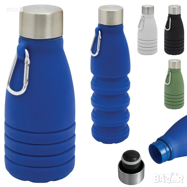 Сгъваема силиконова бутилка , снимка 1