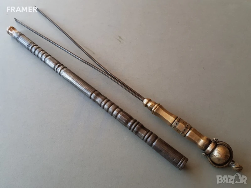 Османска харбия 18 век за кремъчен пищов тъпкач шомпол ятаган каракулак нож сабя кама кинжал, снимка 1