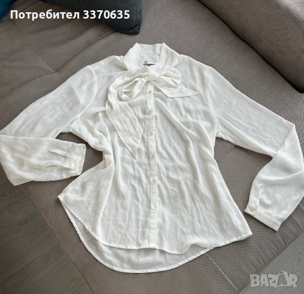 Дамска елегантна бяла риза, 38-40 размер, снимка 1