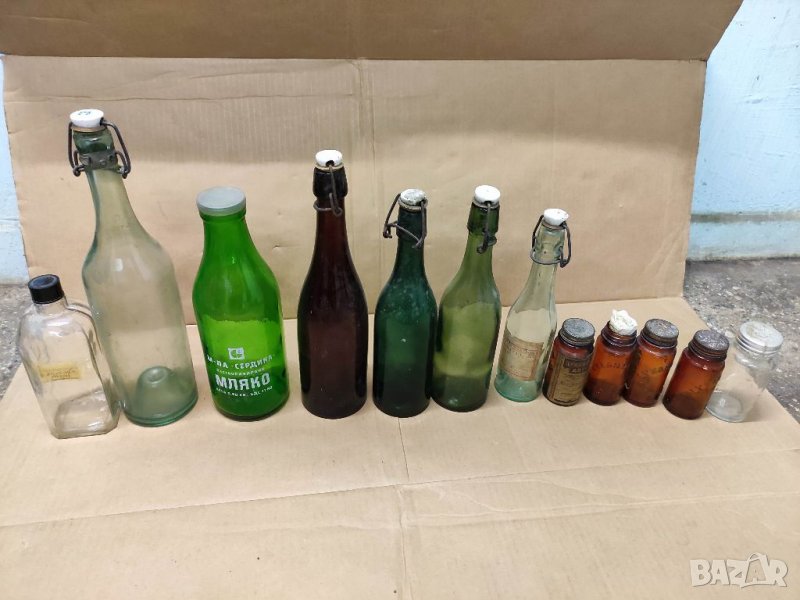 Продавам стари бирени, аптекарски , мляко шишета, снимка 1