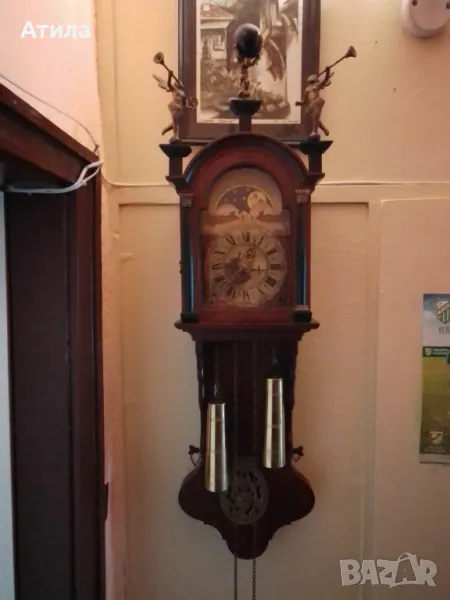 стенен часовник холандски с лунна фаза звъни, снимка 1