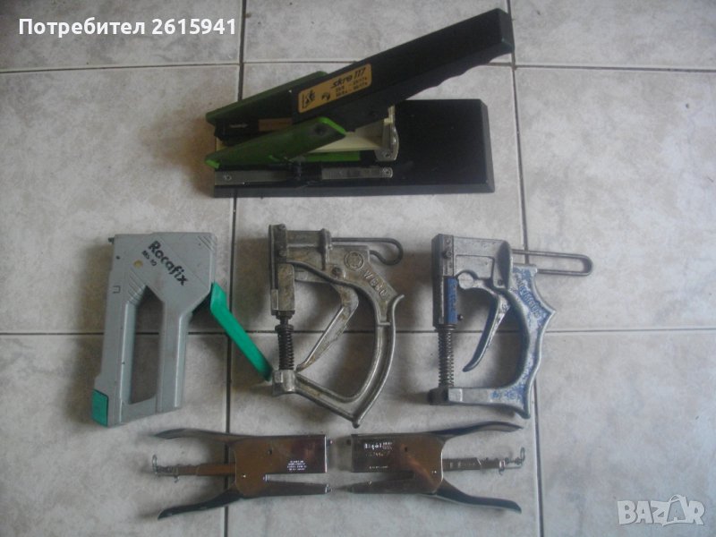 Ръчен Такер-Профи-Различни-SWEDEN/W.GERMANY/FRANCE-RAPID/Skrebba/Rocafix/WEGO-Отличен, снимка 1