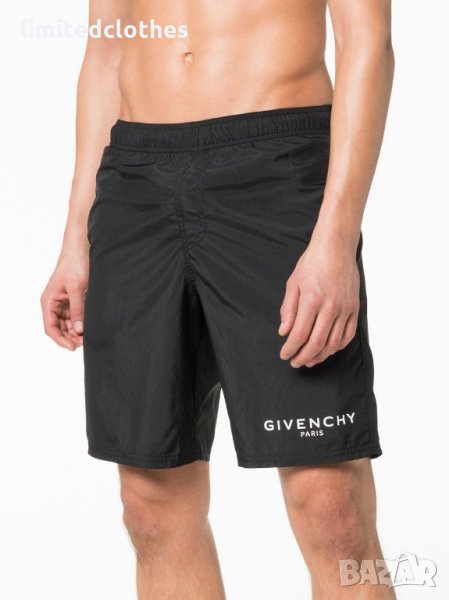 GIVENCHY BLACK LOGO Мъжки Бански / Плажни Шорти size S, снимка 1