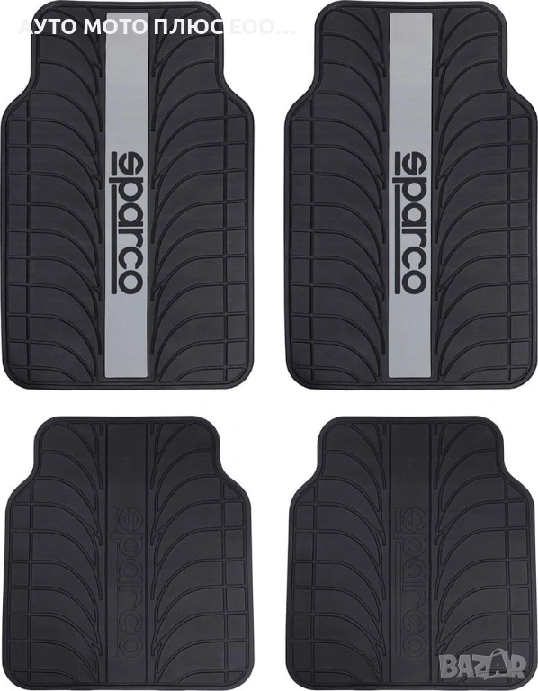 Комплект универсални автомобилни стелки Sparco със Сиви елементи, снимка 1