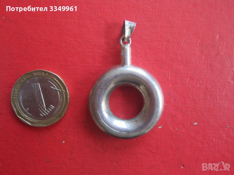 Сребърен медальон висулка 925, снимка 1