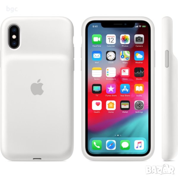 НОВ iPhone XS Smart Battery Case Калъф с акумулатор Apple за , White, снимка 1