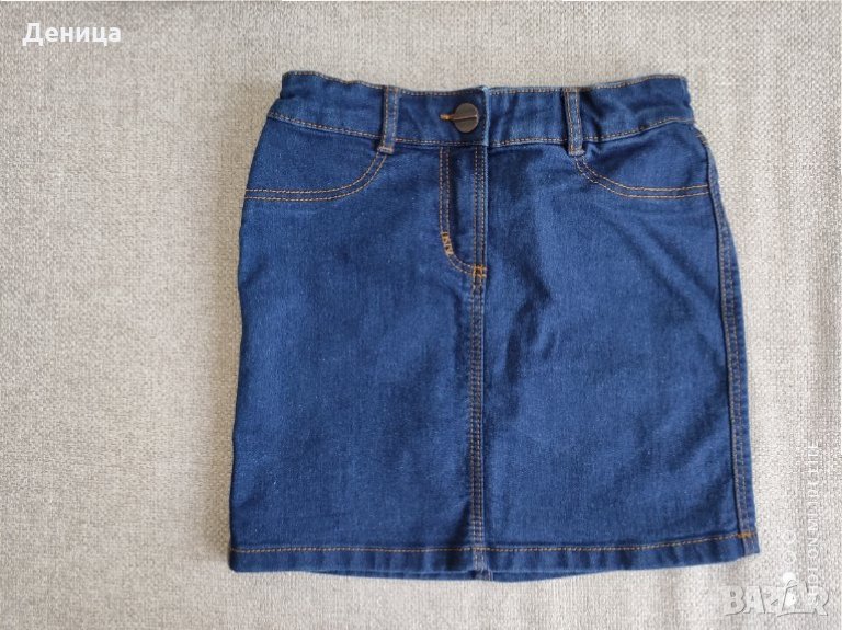 Дънкена пола размер 122-128, снимка 1