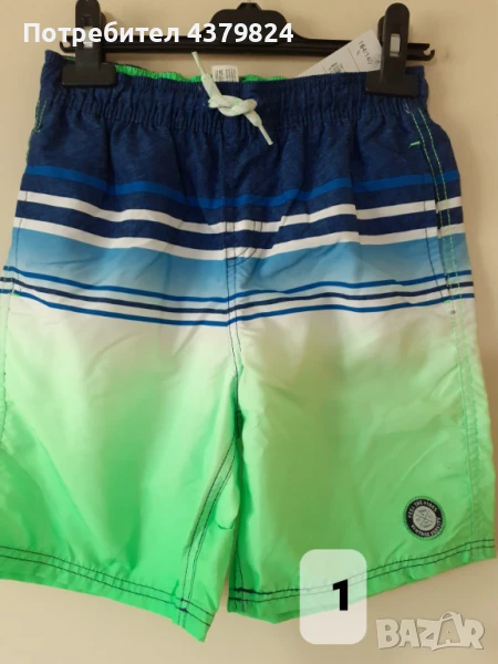 Нови немски шорти/бански за момче с этикет, р.134/140, снимка 1