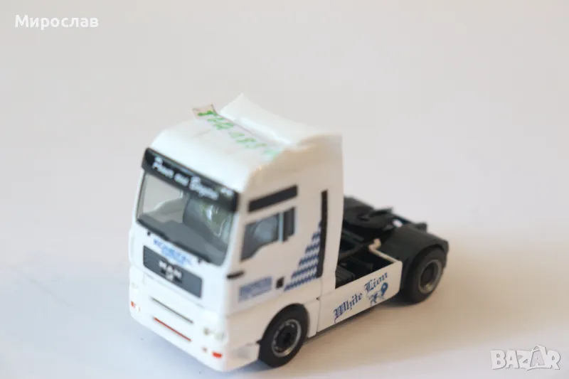 HERPA 1:87 H0 MAN TGA ВЛЕКАЧ КАМИОН TIR МОДЕЛ, снимка 1