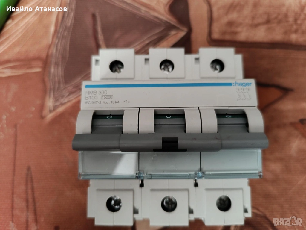 Главен прекъсвач Hager 100A (Трифазен), снимка 1