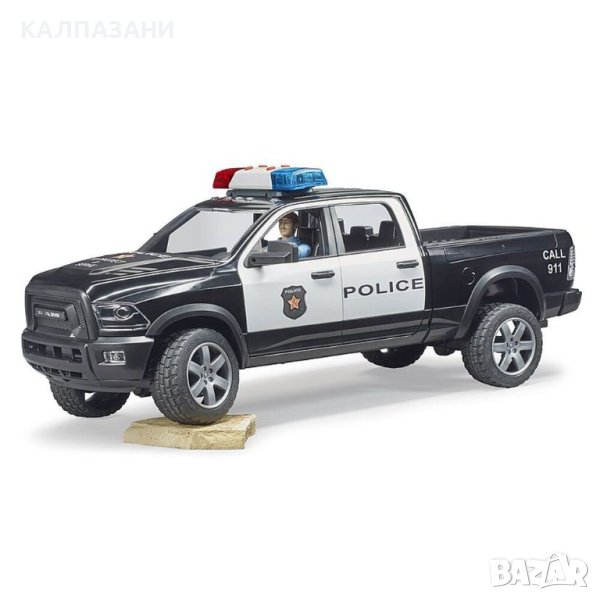 BRUDER Полицейски джип RAM 2500 с полицай 02505, снимка 1