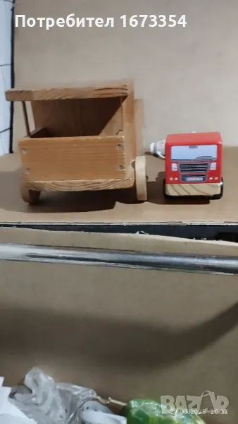 Дървени камиончета+ АРТ декорация, снимка 1