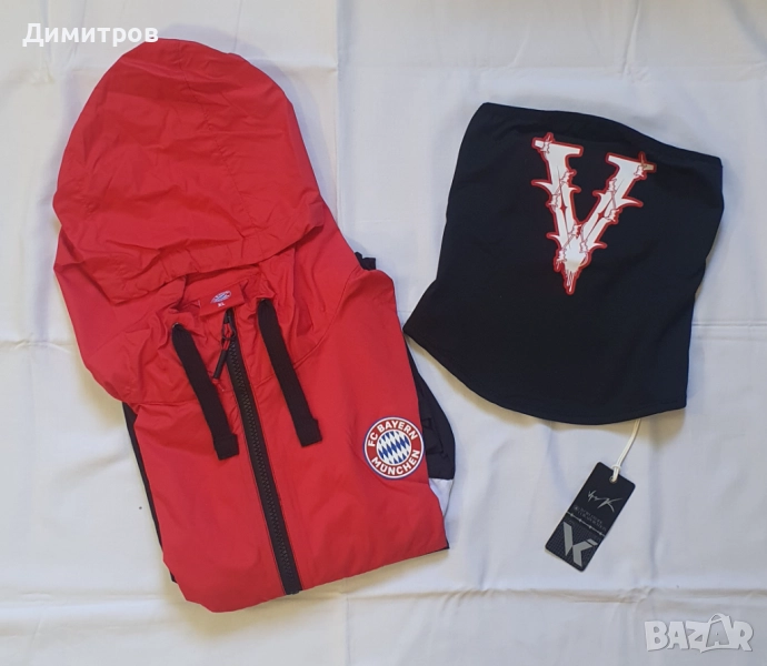 Комплект - ветровка FC Bayern Munchen, бандана Vrunk, снимка 1