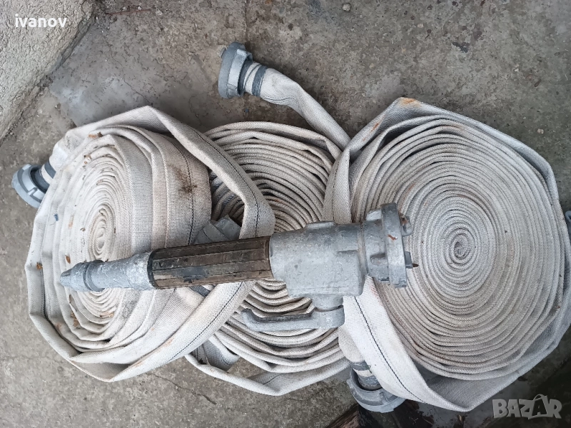 Пожарникарски маркуч и струйник 60м, снимка 1