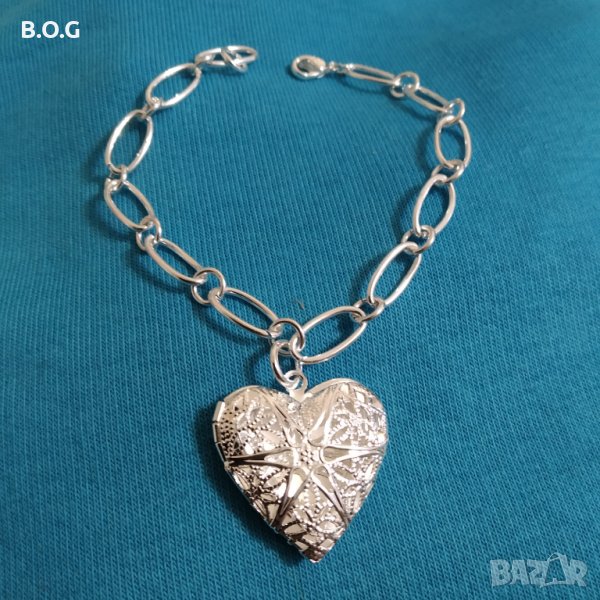 Нова, сребърна масивна гривна, снимка 1