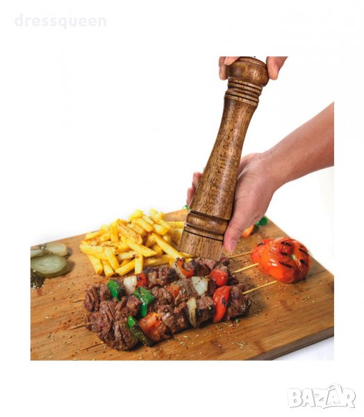 2845 Класическа дървена мелничка за черен пипер, снимка 1