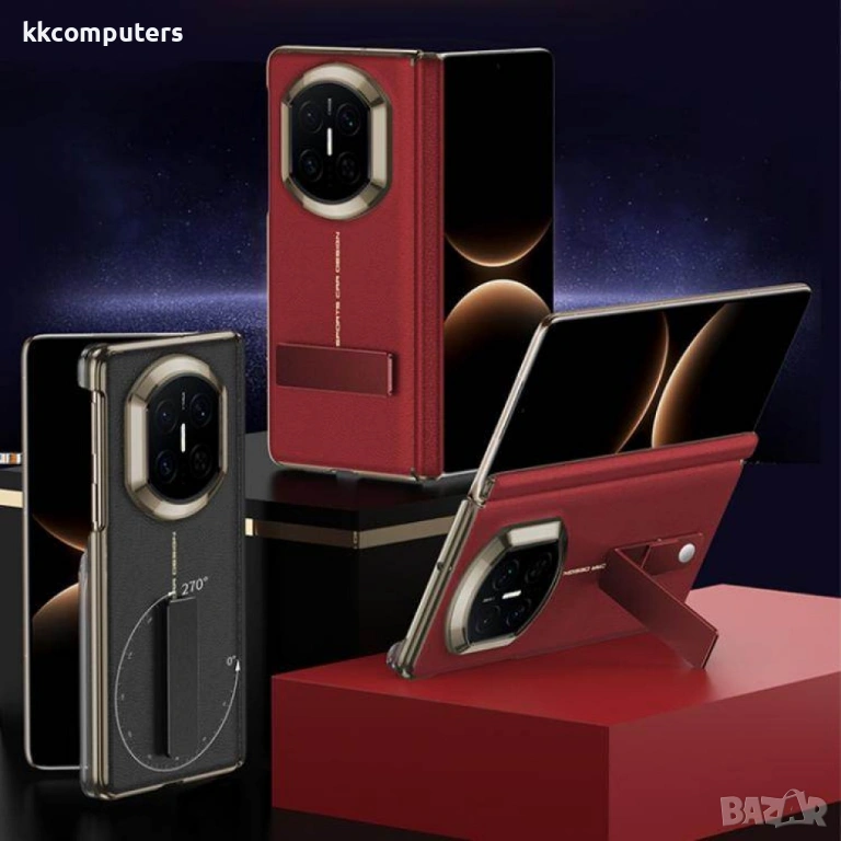 Защитен Калъф Huawei Mate X7 GKK (Веган Кожа) - 360° Защита, Ротиращ Държач 270°, Двуосен Дизайн, Вк, снимка 1