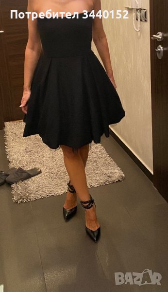 Рокля тип балерина в черно, снимка 1