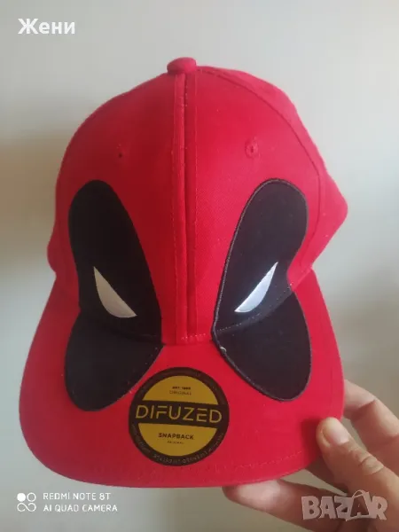 Шапка с козирка Deadpool Marvel Bioworld Дедпул, снимка 1