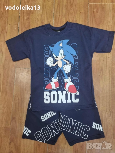 нов тъмно син комплект Соник, снимка 1