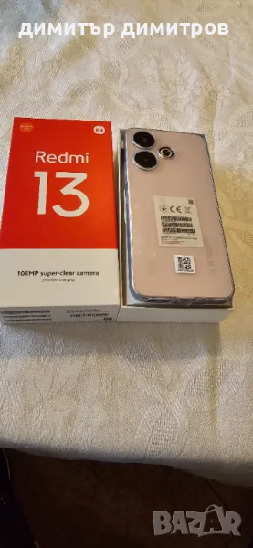  Смартфон GSM XIAOMI REDMI 13 PINK  128 GB, RAM 6 GB нов отворен само за преглед, снимка 1