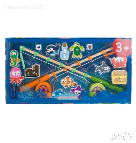 Дървена играчка за риболов, 50х6х25 см., снимка 1