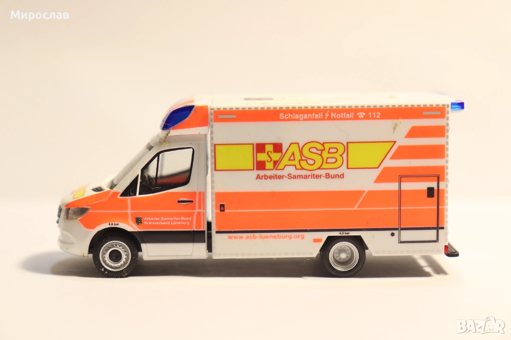 HERPA 1:87 H0 MERCEDES SPRINTER ASB ЛИНЕЙКА МОДЕЛ КОЛИЧКА, снимка 1